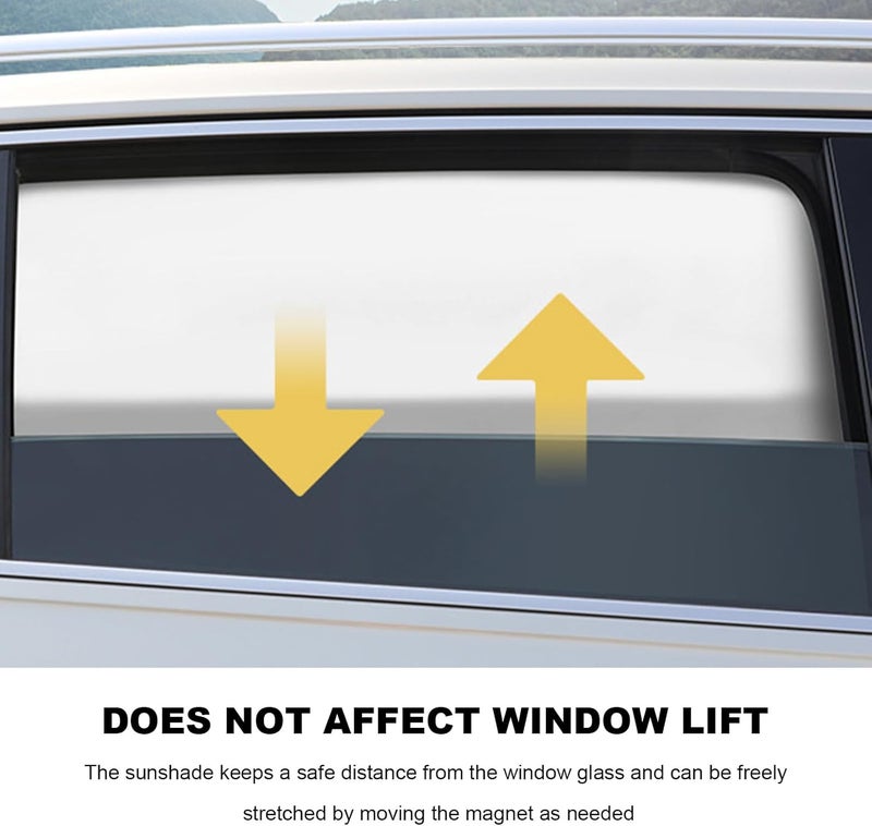 NYTKL 4PCS Car Window Shades, Magnetic Front Window Double Layer Curtain for Privacy & UV Protection, Automotive Light Blocking Sunshades (Titanium Silver, Front+Rear) - Image 5